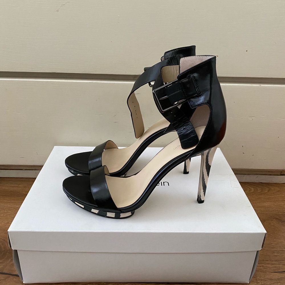 Calvin Klein Zebra Print Heels
